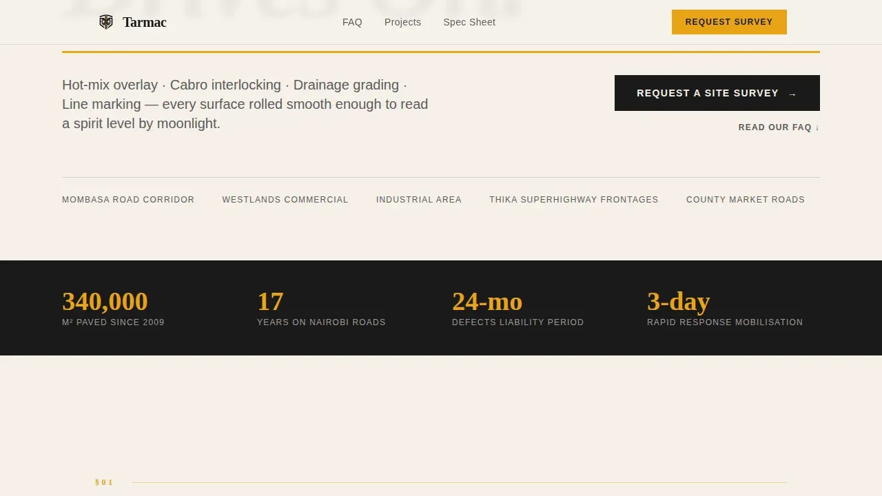 Expert Asphalt Contractor | Free Website Template | Rocket