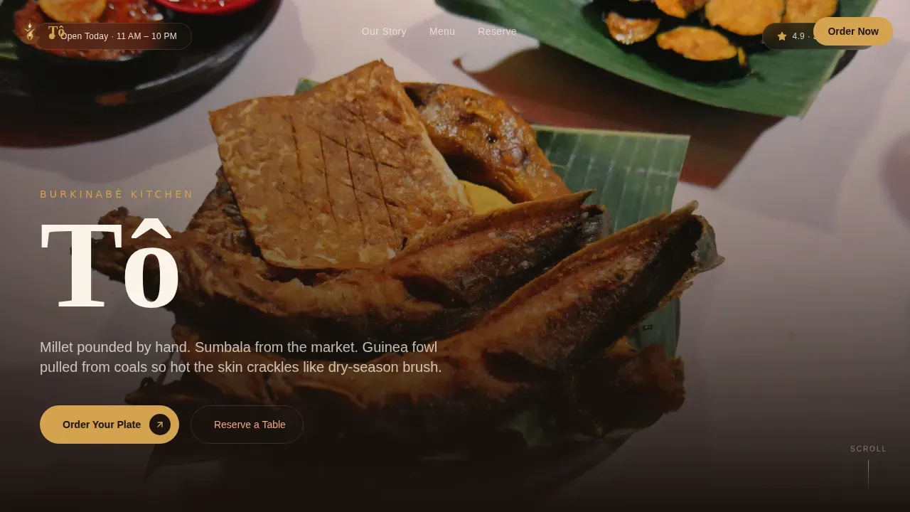 Burkinabe Cuisine Professional Website Template