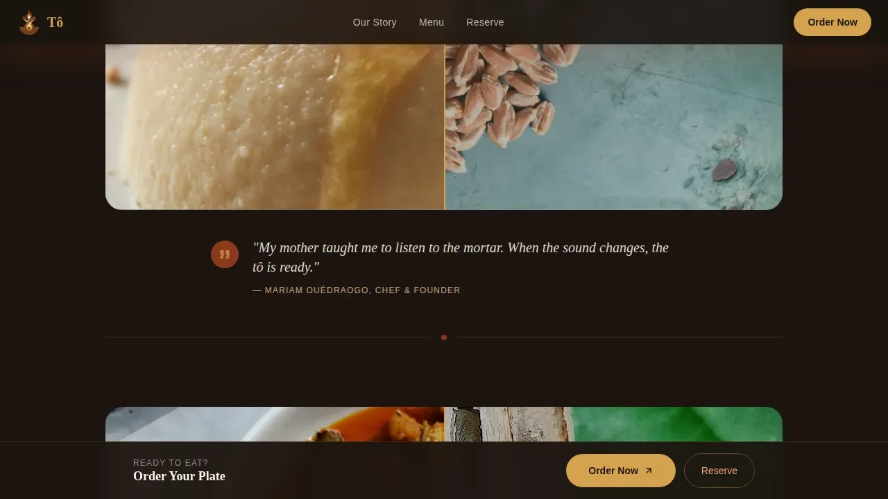 Burkinabe Cuisine Professional Website Template