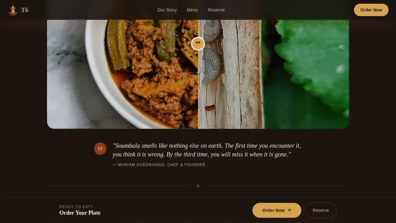 Burkinabe Cuisine Professional Website Template
