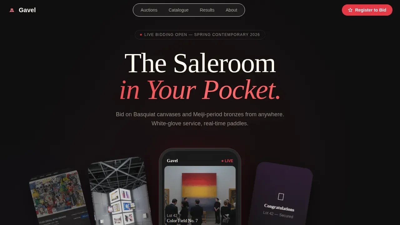 Art Auction & Dealer Pricing Website Template