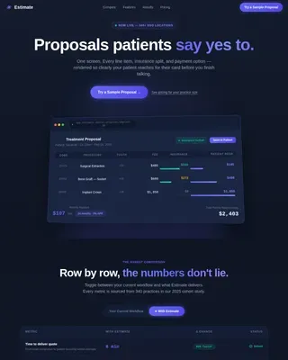 Dental Software Comparison Website Template