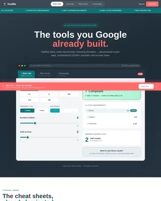 Daycare Digital Presence Cost Calculator Website Template