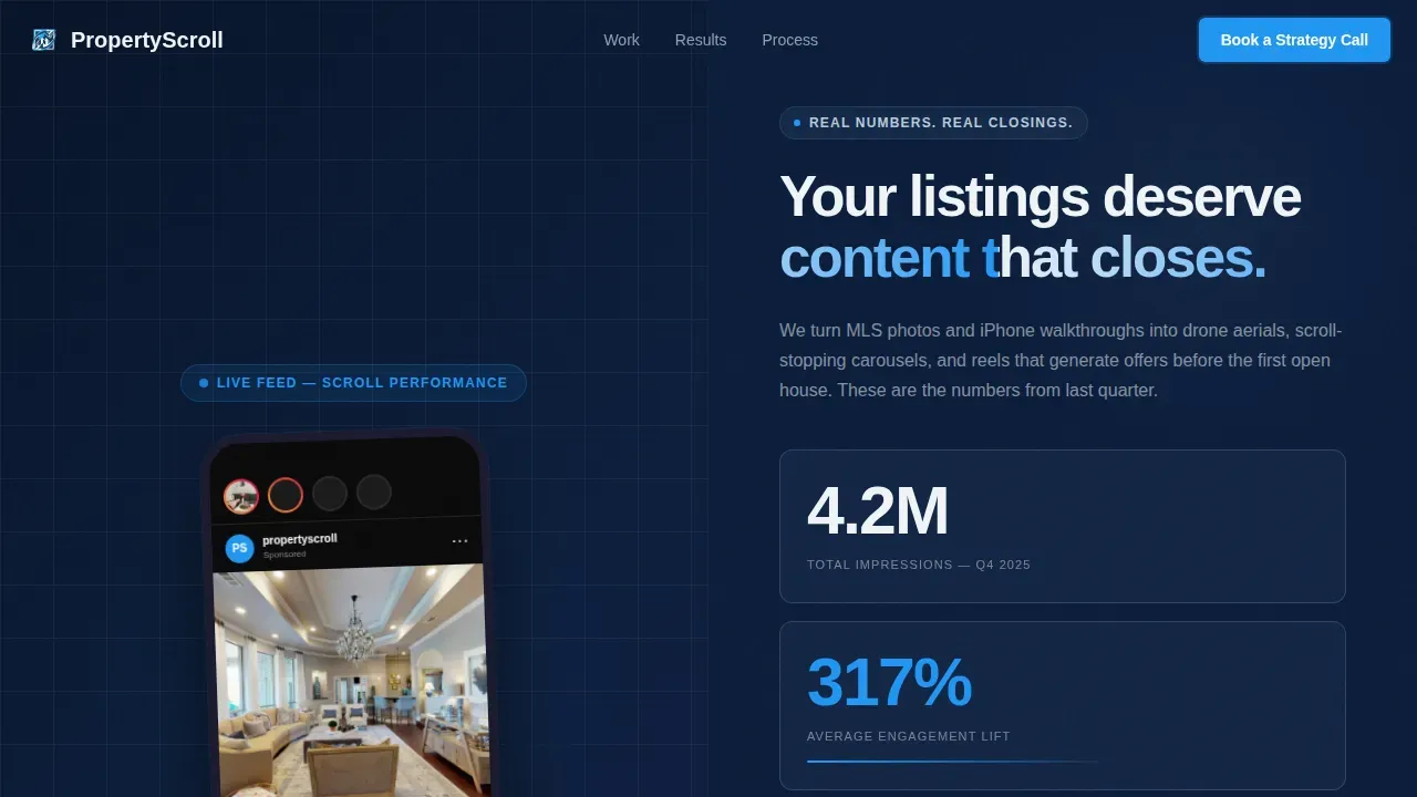 Real Estate Photography & Marketing Booking Website Template