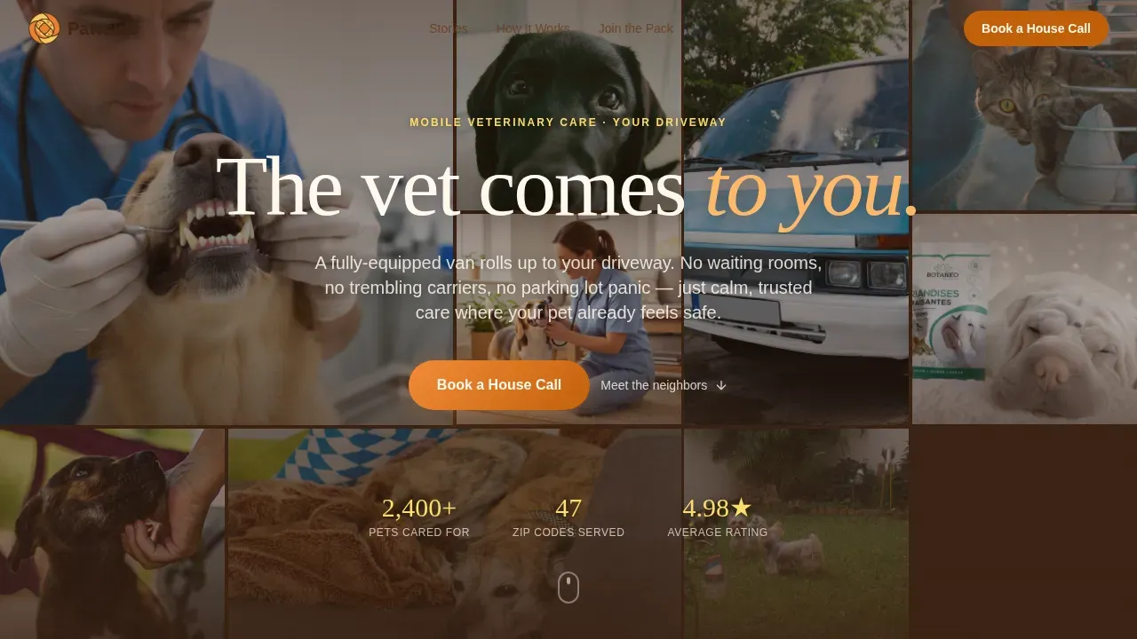 Veterinary Clinic Booking Website Template