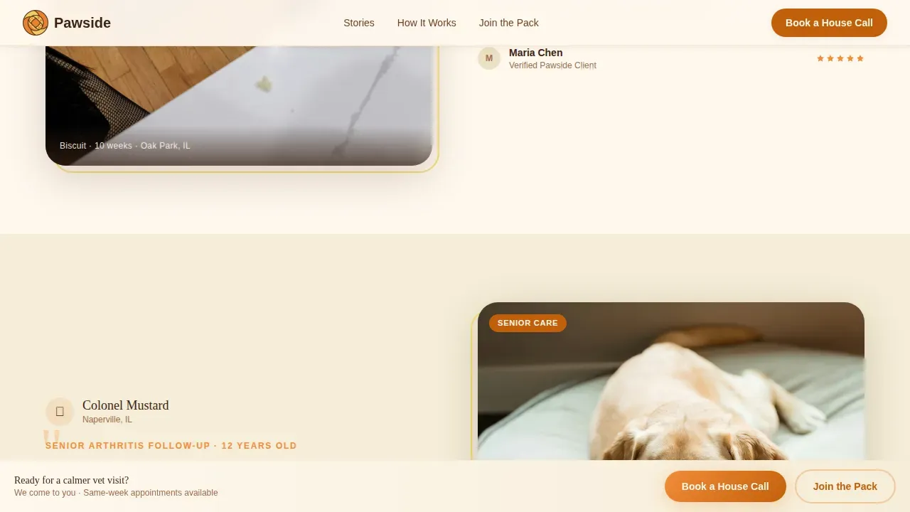 Veterinary Clinic Booking Website Template