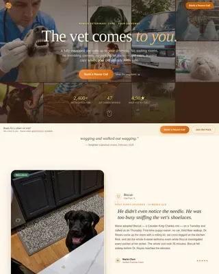 Veterinary Clinic Booking Website Template