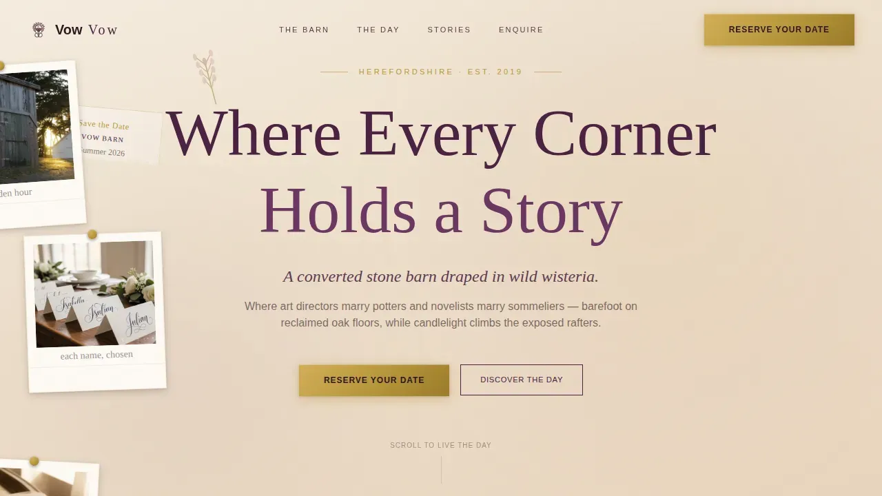 Bohemian Wedding Professional Website Template