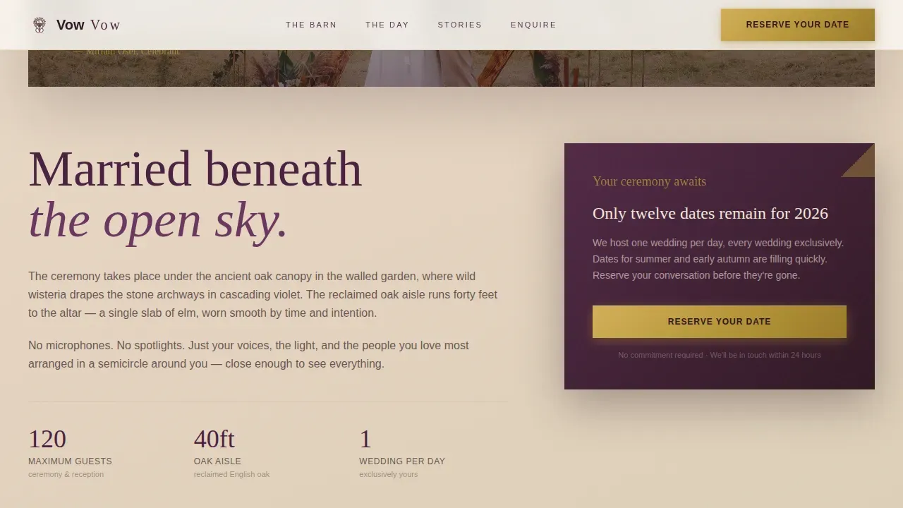 Bohemian Wedding Professional Website Template