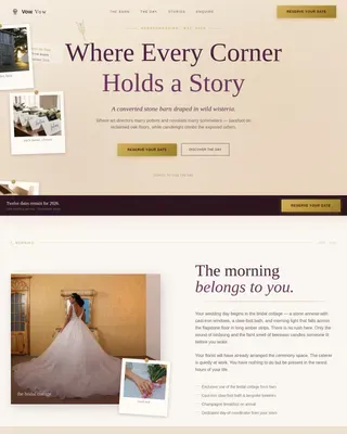Bohemian Wedding Professional Website Template