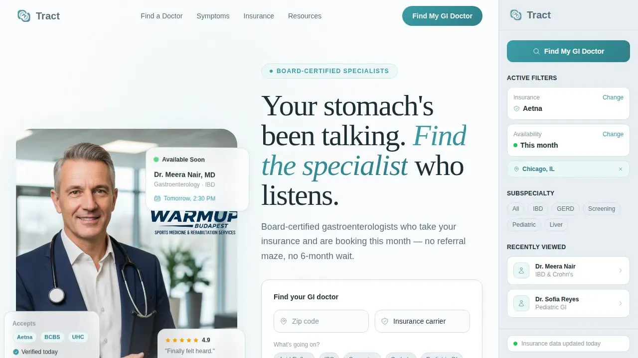 GI Specialist Directory Landing Page Template