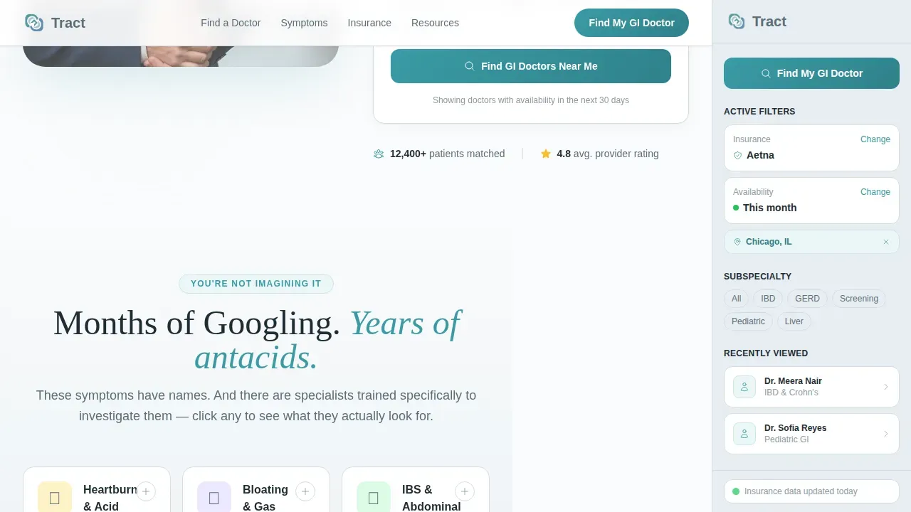 GI Specialist Directory Landing Page Template