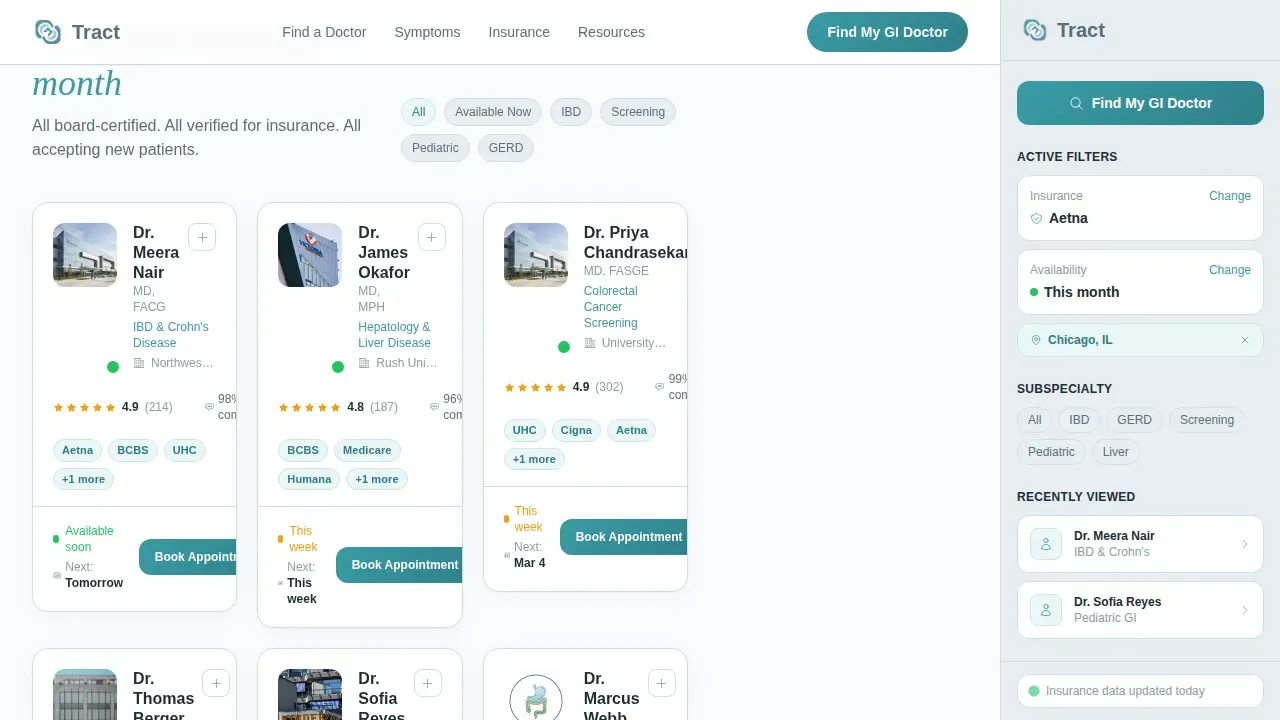 GI Specialist Directory Landing Page Template