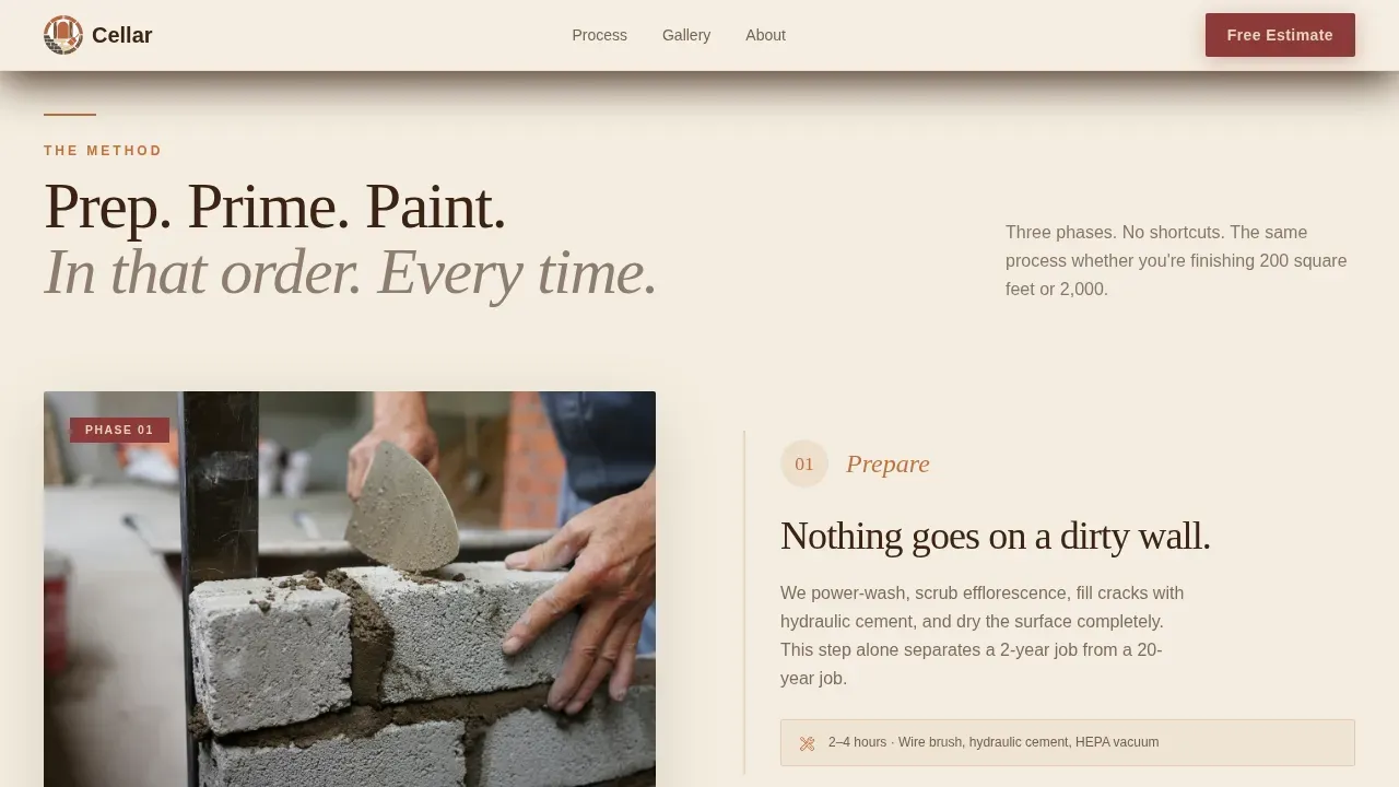 Basement Renovation Professional Website Template