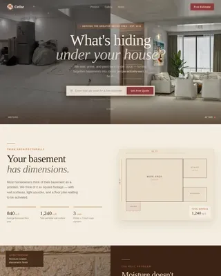 Basement Renovation Professional Website Template