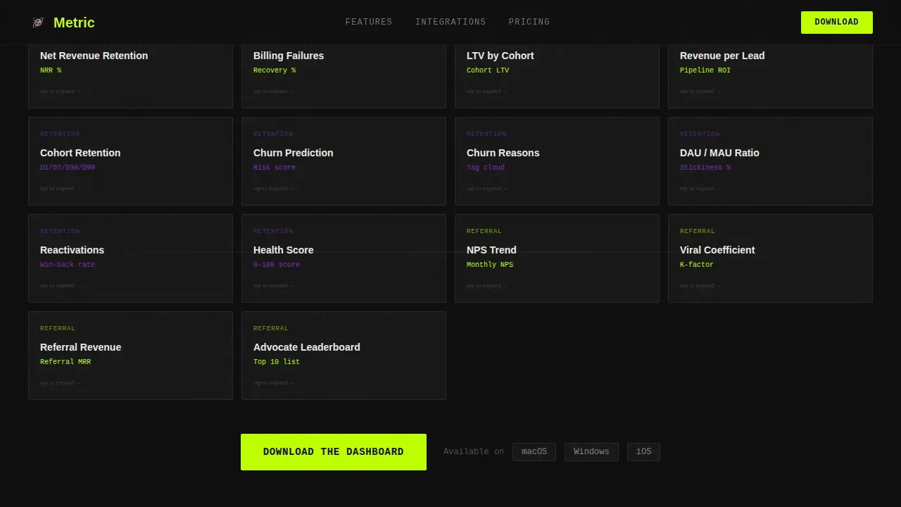 Real-Time SaaS Analytics Dashboard Landing Page Template