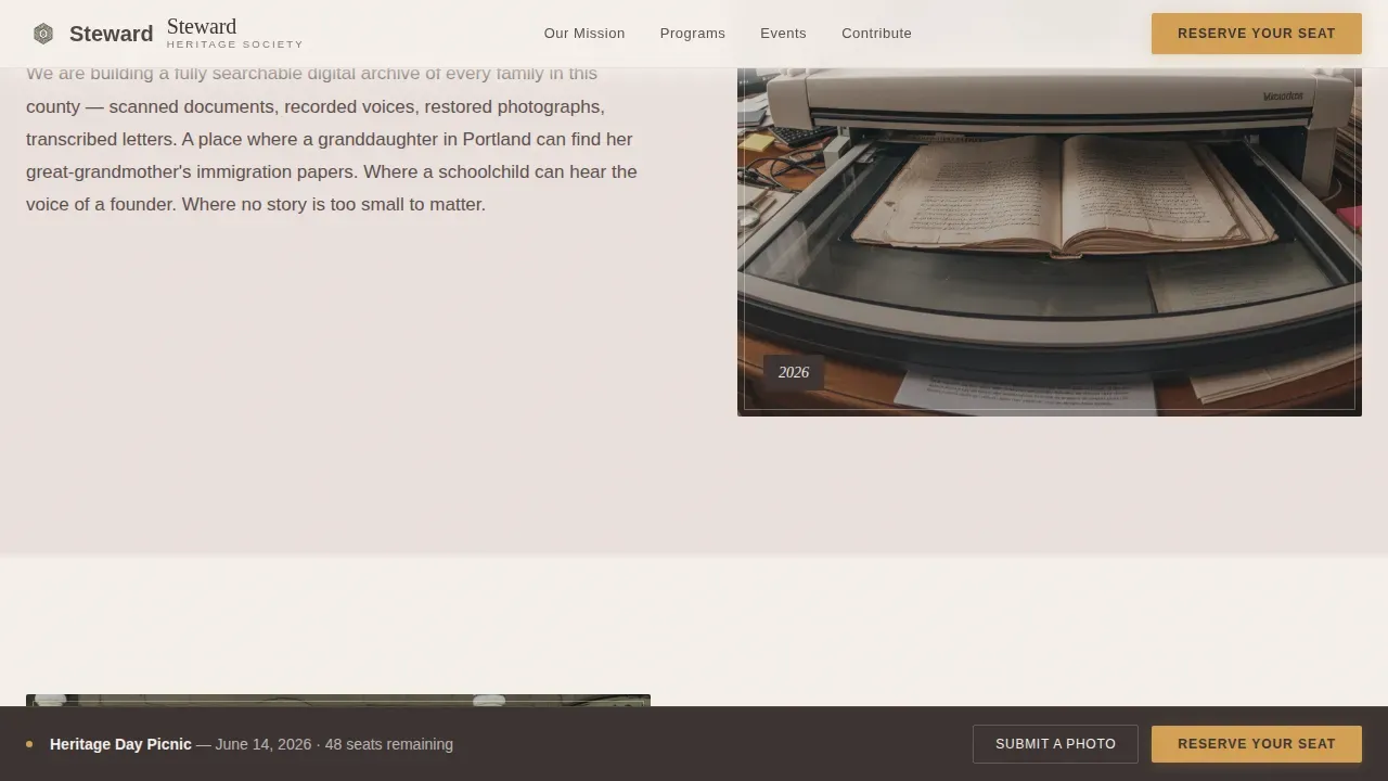 Cultural & Heritage Organization Professional Website Template