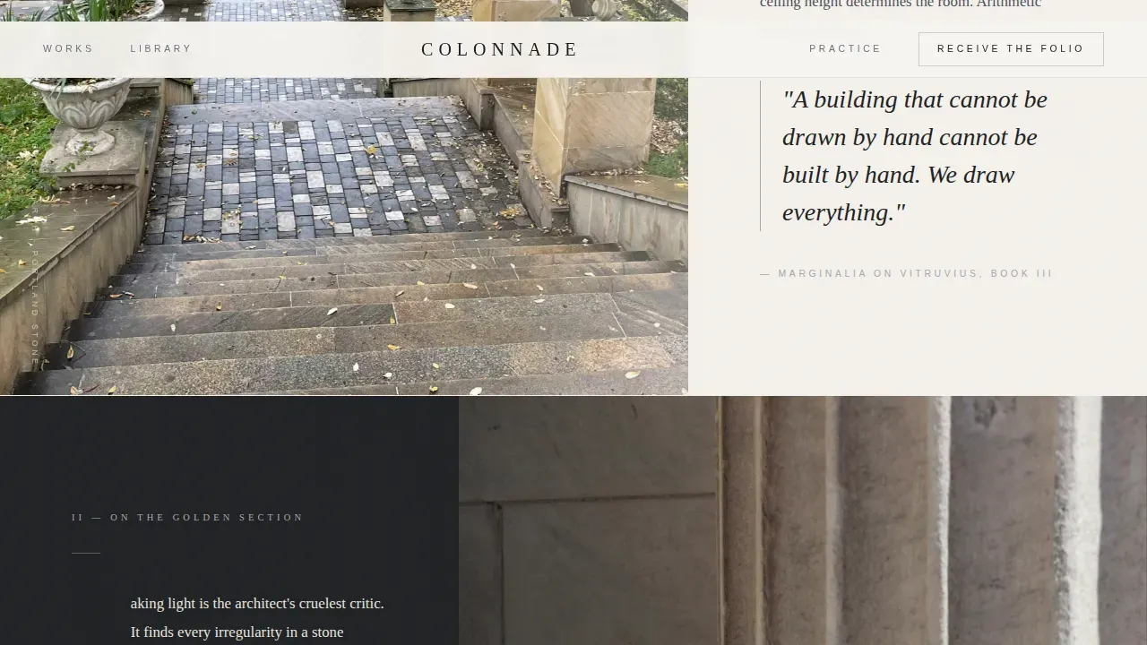 Neo-Classical Architecture Blog Website Template