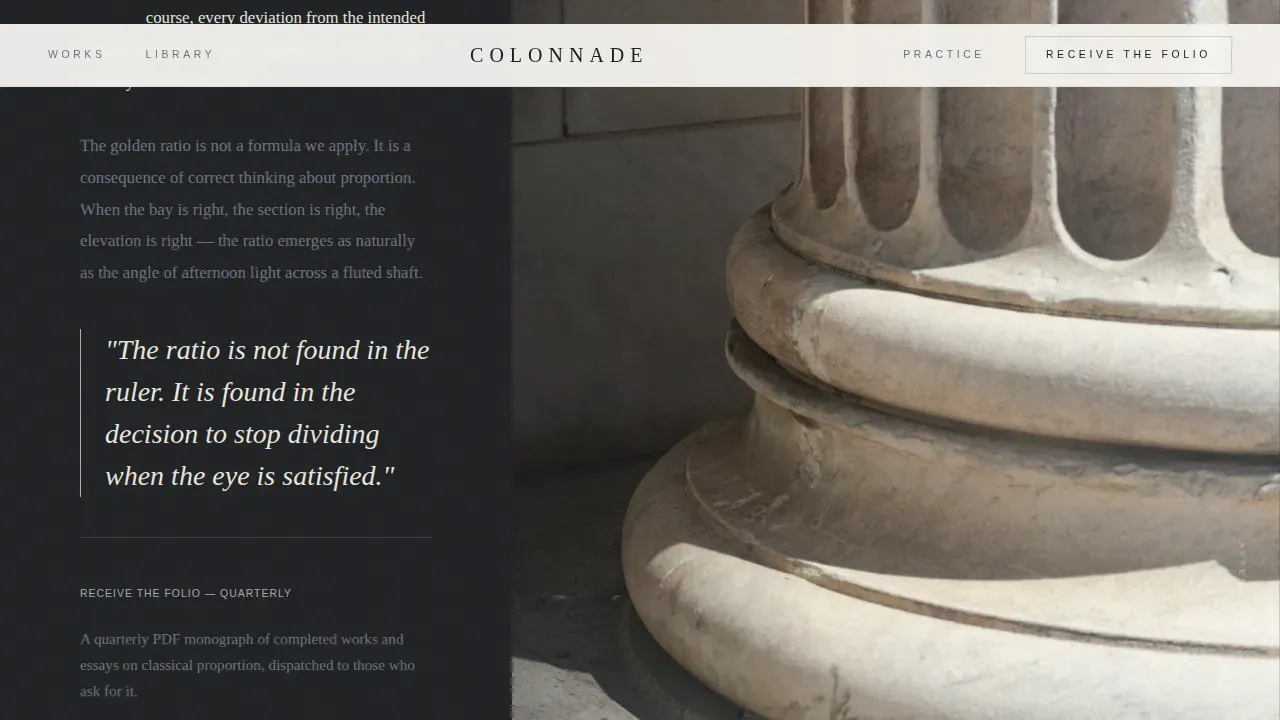 Neo-Classical Architecture Blog Website Template