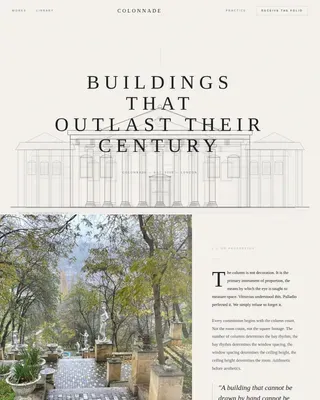 Neo-Classical Architecture Blog Website Template