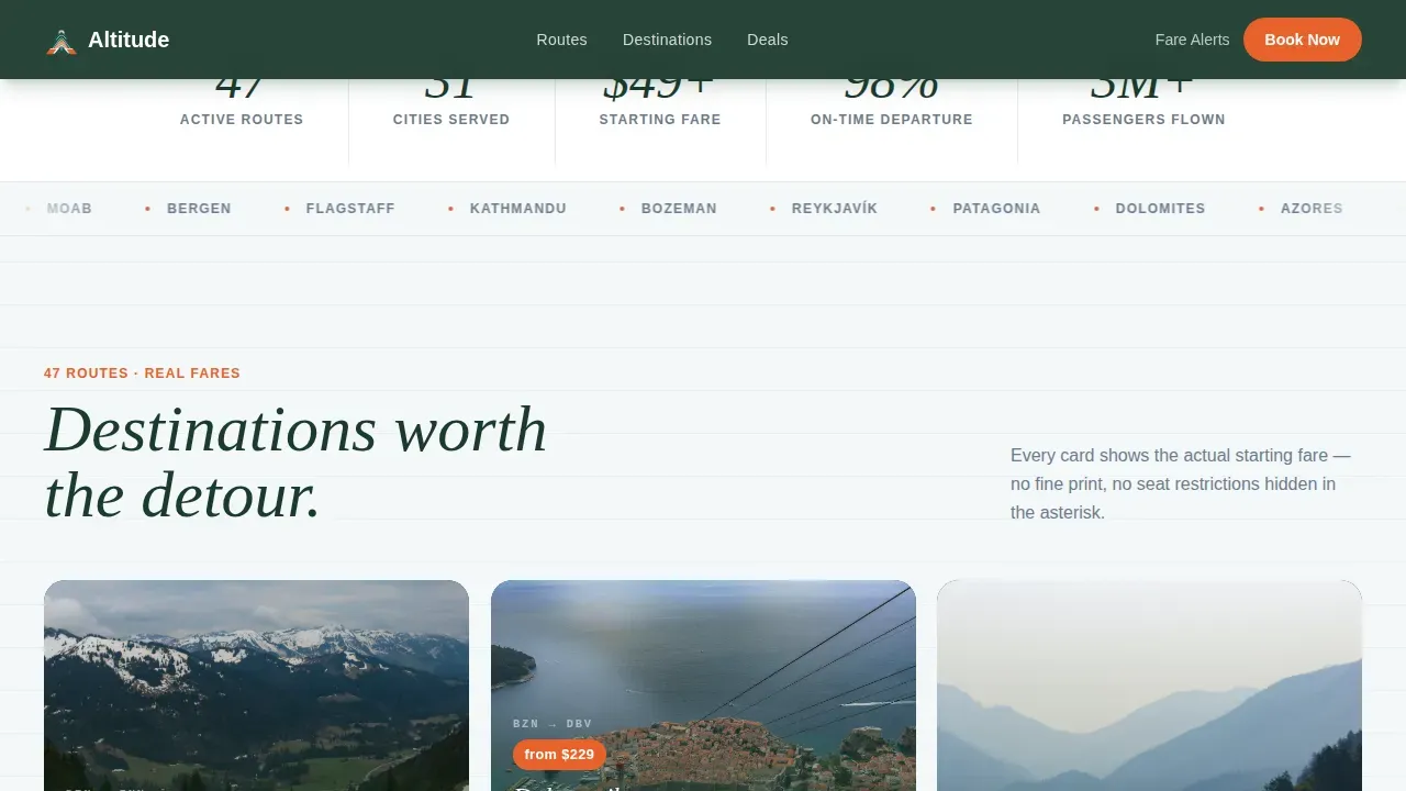 Airline & Aviation Booking Website Template