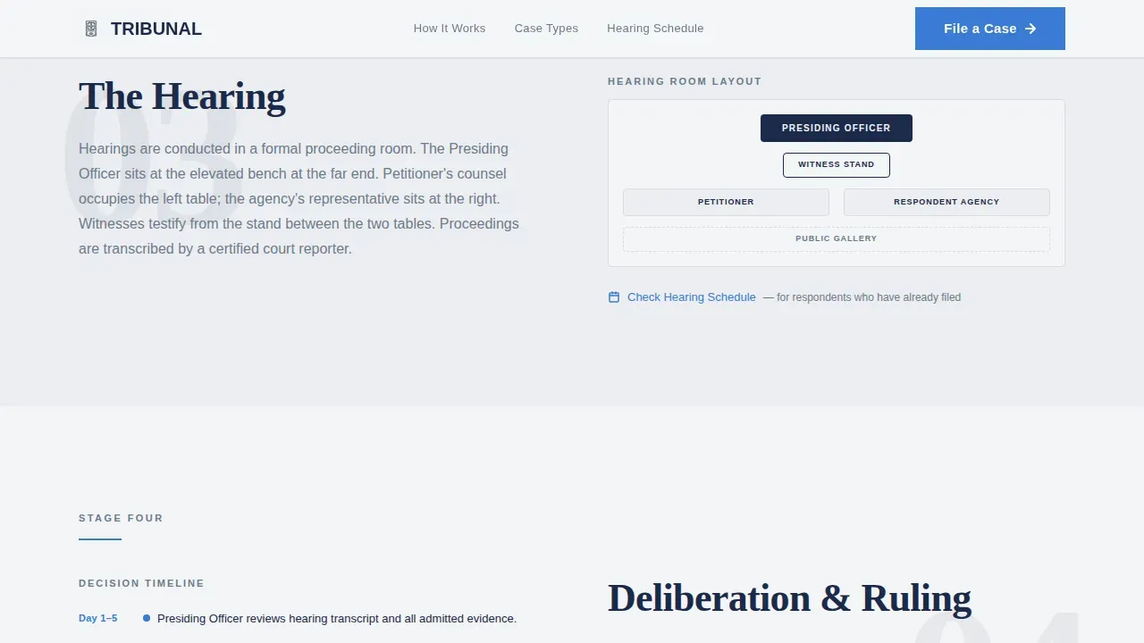 Authoritative Legal Court Landing Page Template