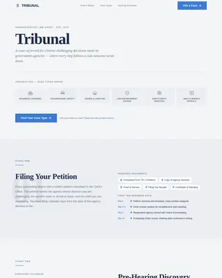 Authoritative Legal Court Landing Page Template