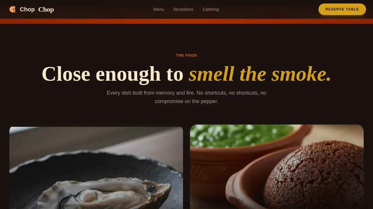 Regional & Ethnic Restaurant Booking Website Template