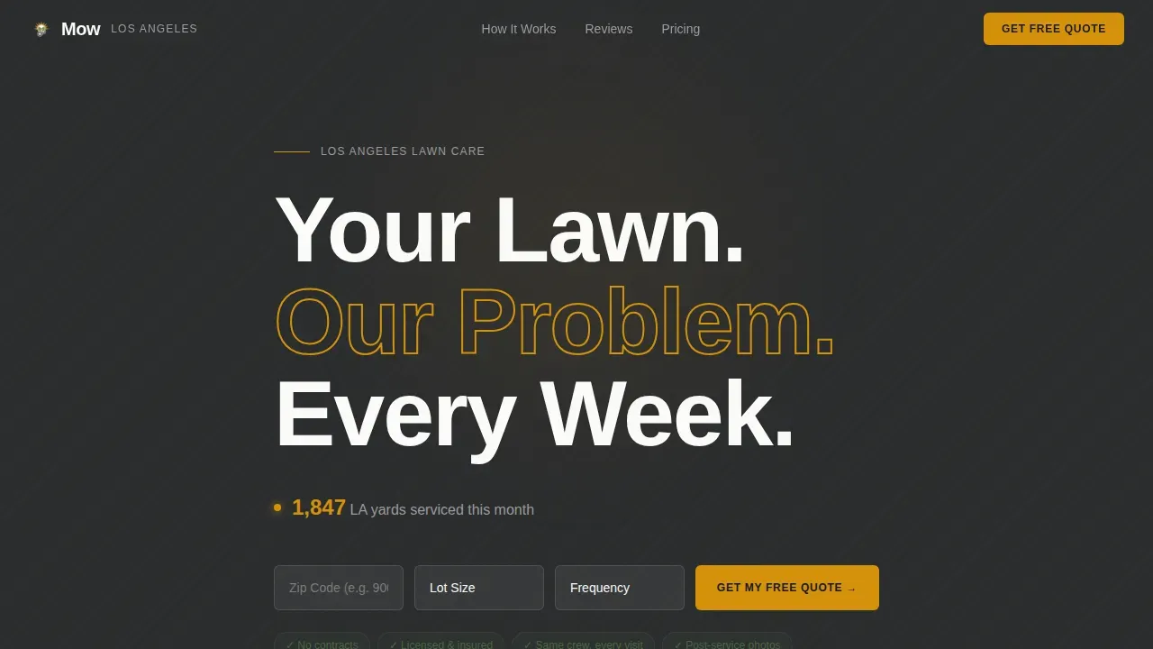 Expert Lawn Maintenance | Free Website Template | Rocket