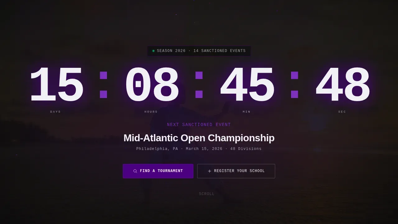 Elite Tournament Competition Landing Page Template
