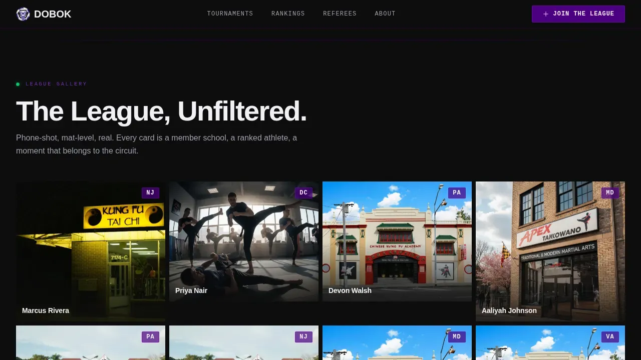 Elite Tournament Competition Landing Page Template