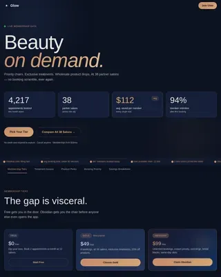 Beauty & Salon Digital Presence Cost Calculator Website Template