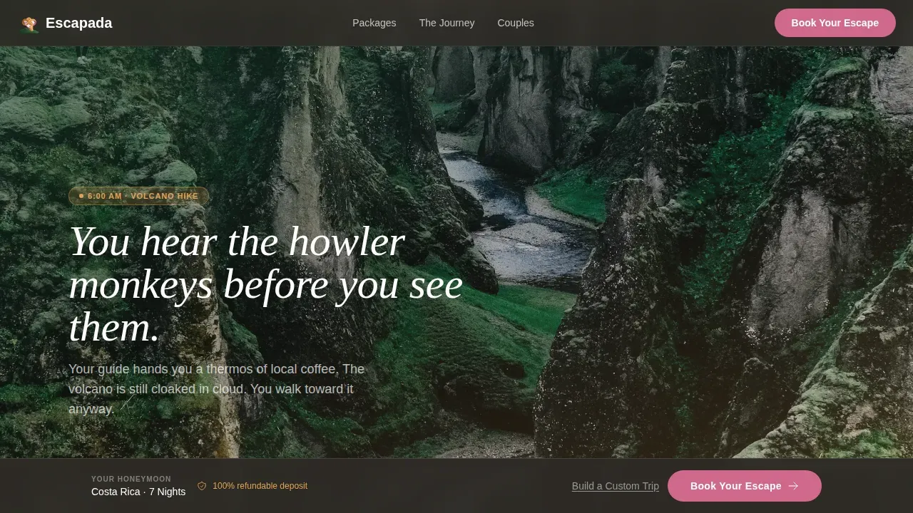 Costa Rica Travel Booking Website Template