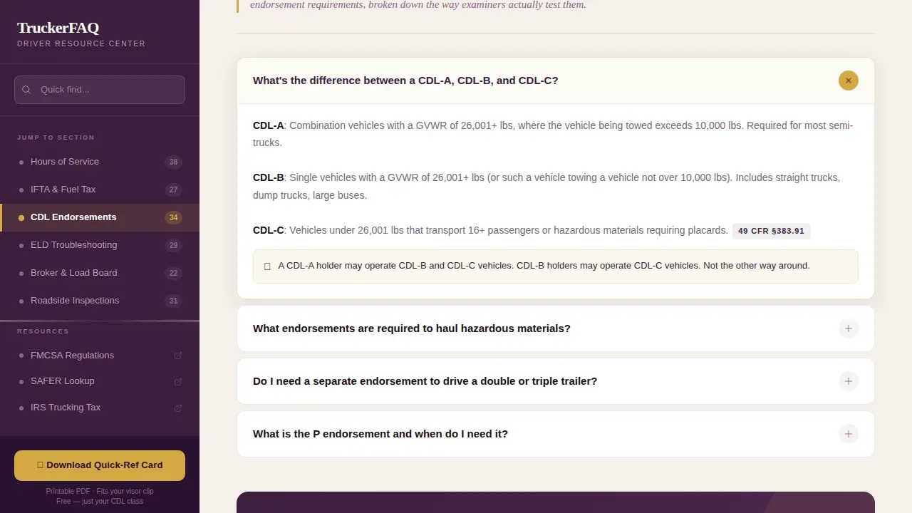 Transparent Logistics FAQ Landing Page Template