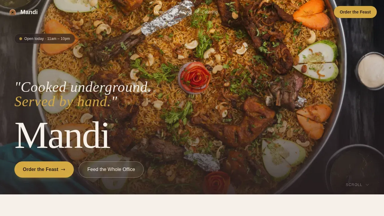 Middle Eastern Cuisine & Dining Complete Professional Website Template