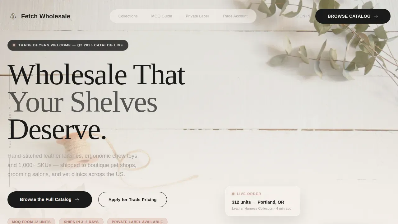 Pet Accessories & Toys Store Professional Website Template