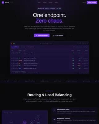 Intelligent API Operations Landing Page Template