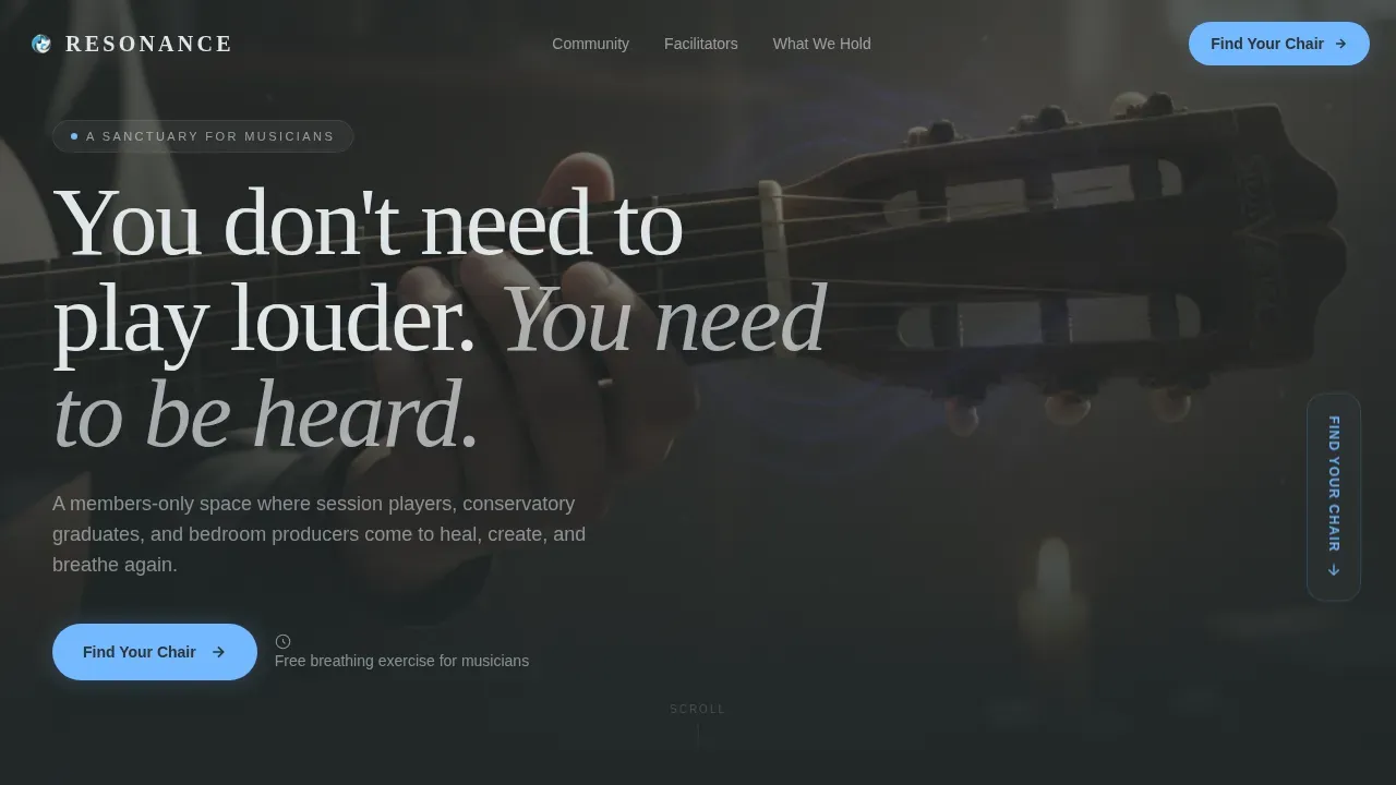 Musicians Community Reviews & Testimonials Website Template