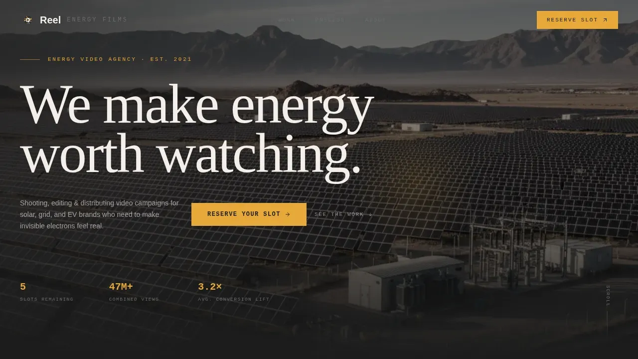Energy Marketing & Agency Pre-Launch Website Template