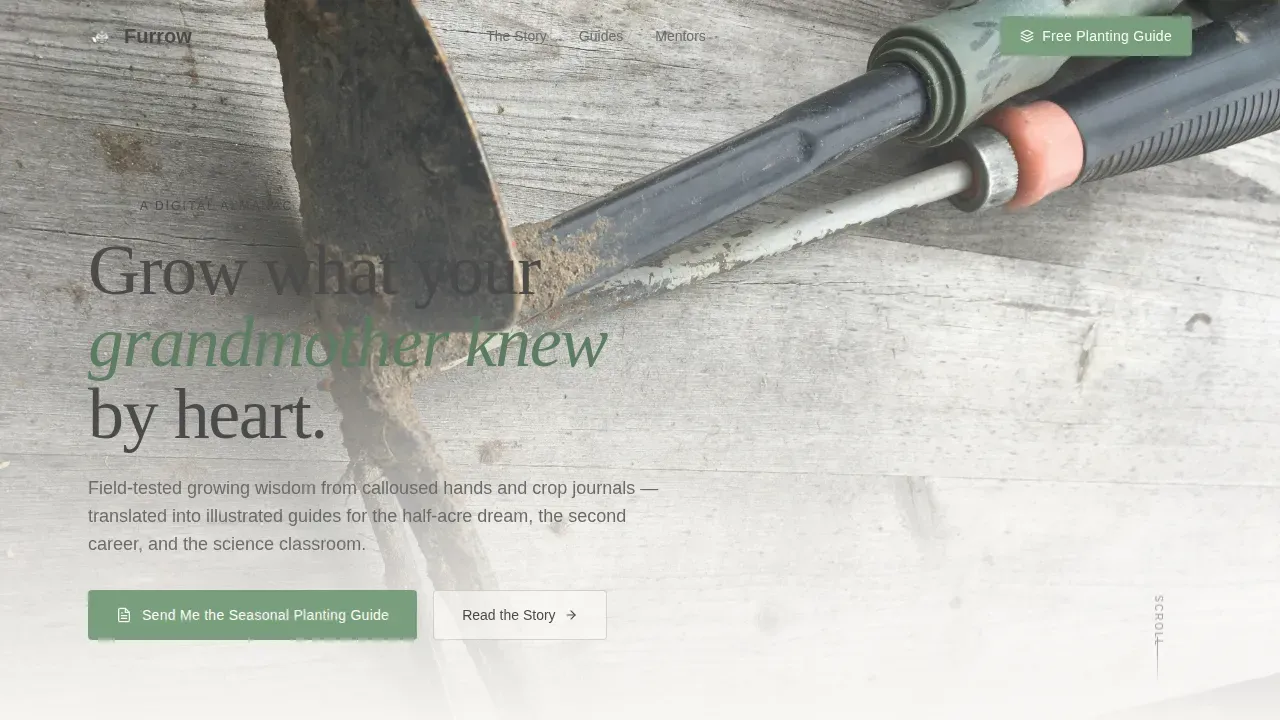Seasonal Agriculture Blog Landing Page Template