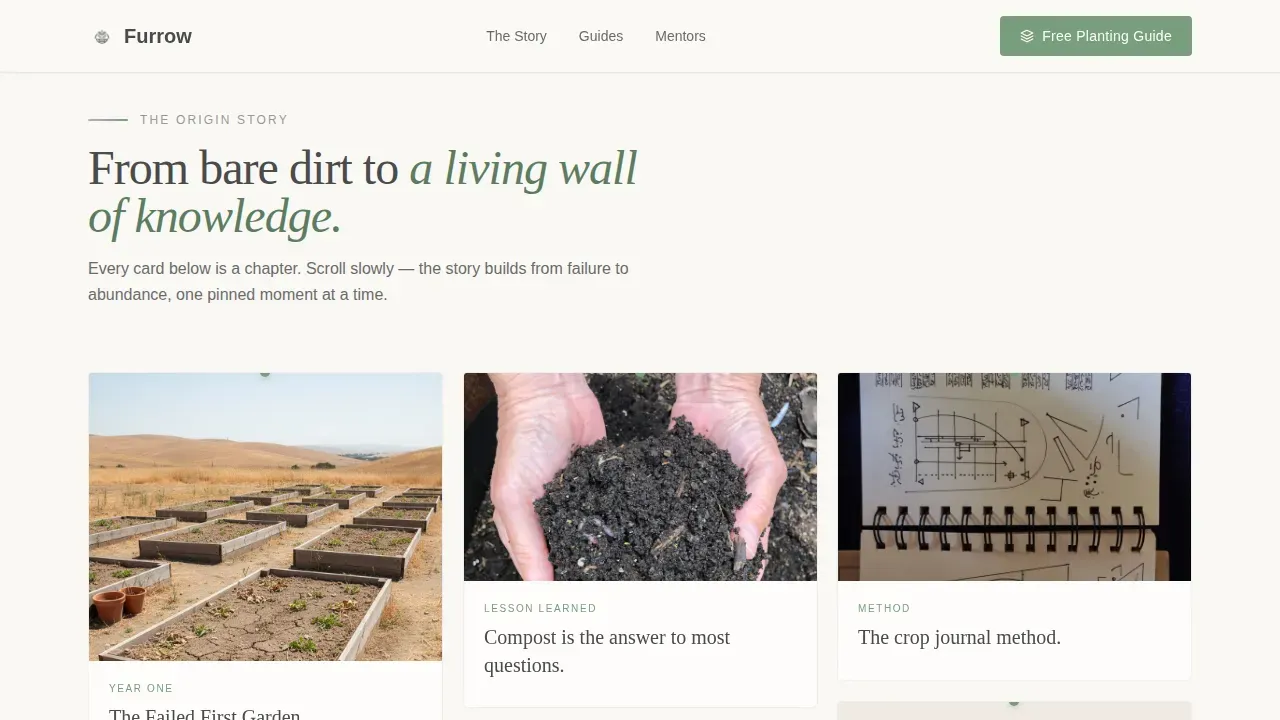 Seasonal Agriculture Blog Landing Page Template