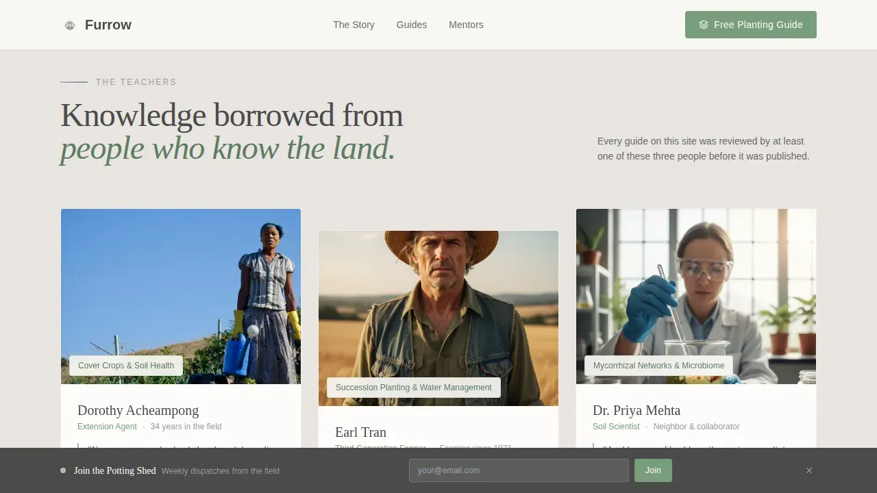 Seasonal Agriculture Blog Landing Page Template