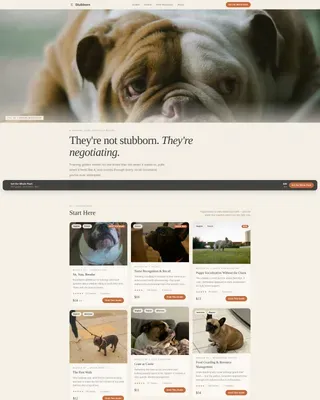 Dog Commercial Professional Website Template