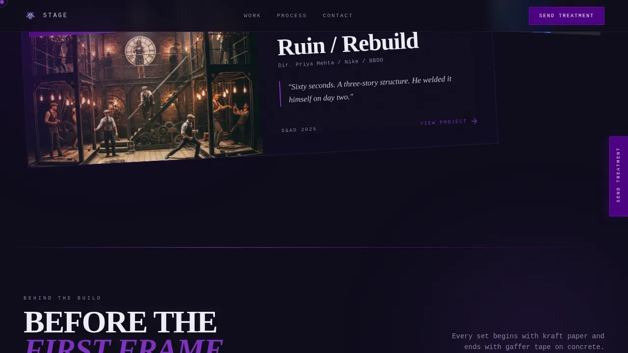 Set Designer Portfolio Reviews Website Template