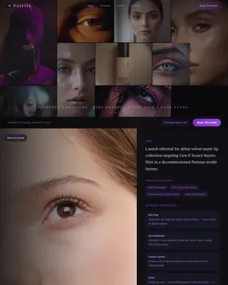 Luxury Makeup Portfolio Landing Page Template
