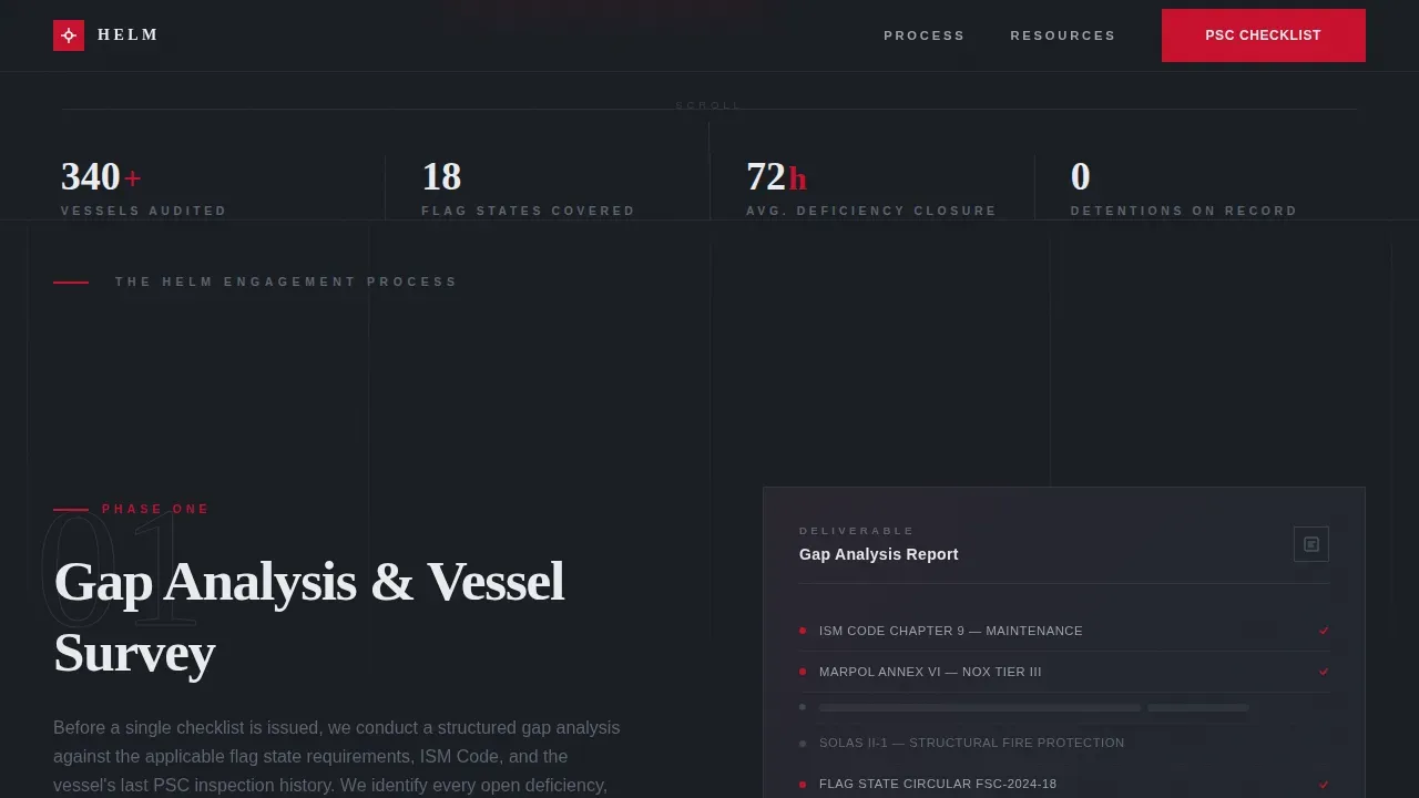 Maritime Safety Consultant Landing Page Template