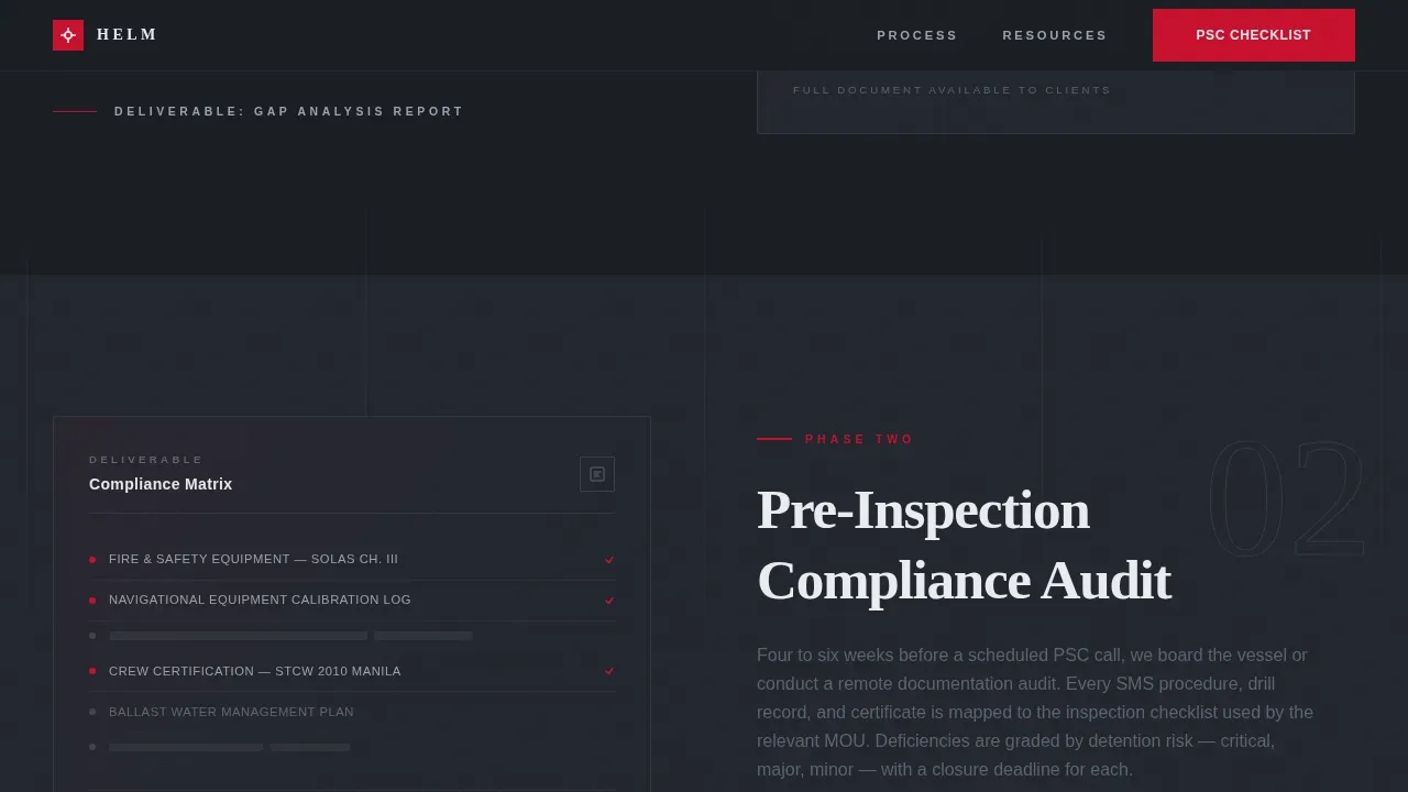 Maritime Safety Consultant Landing Page Template