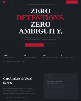 Maritime Safety Consultant Landing Page Template