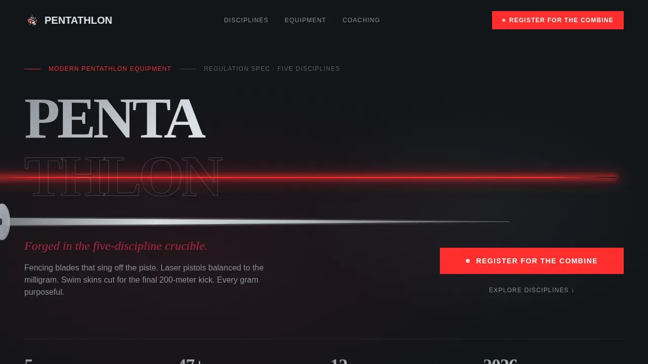 Pentathlon Pricing Website Template