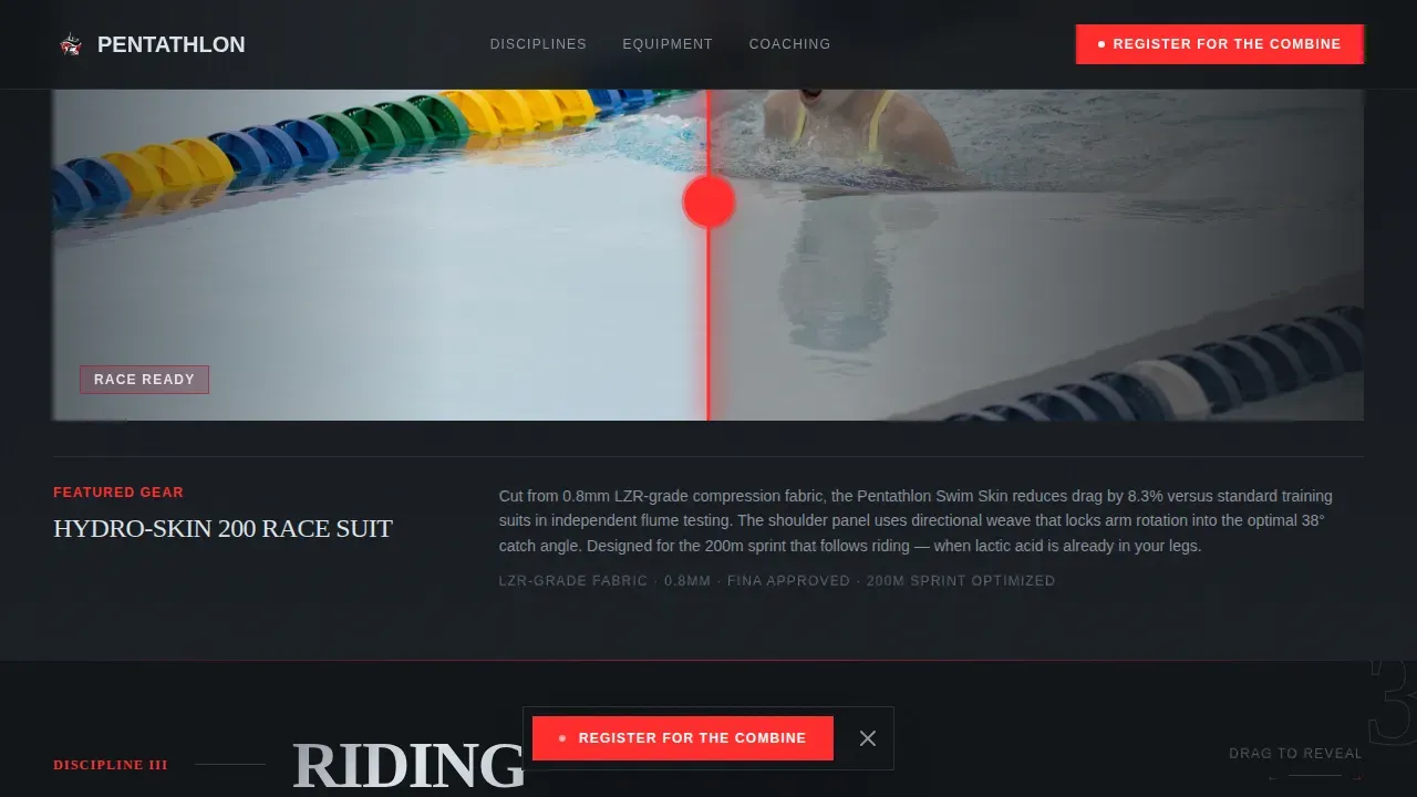 Pentathlon Pricing Website Template